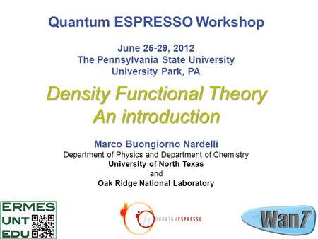 Density Functional Theory An introduction