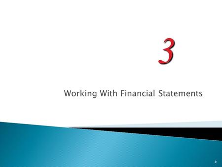 3 Working With Financial Statements 0. 1. Know how to standardize financial statements for comparison purposes 2. Know how to compute and interpret important.
