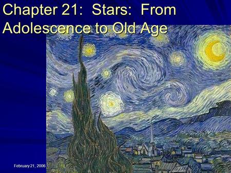 Chapter 21: Stars: From Adolescence to Old Age