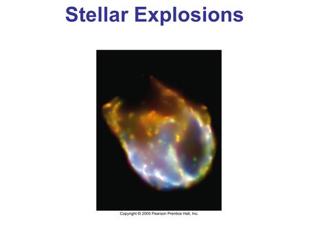 Stellar Explosions. Introduction Life after Death for White Dwarfs The End of a High-Mass Star Supernovae Supernova 1987A The Crab Nebula in Motion The.
