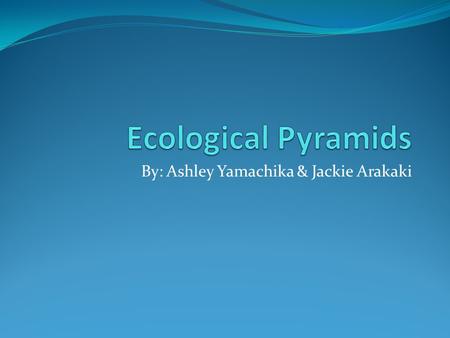 By: Ashley Yamachika & Jackie Arakaki. Ecological Pyramid An ecological pyramid is a graphical representation designed to show the number of organisms,