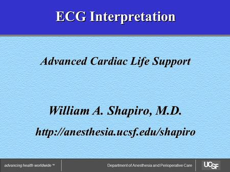 Advanced Cardiac Life Support