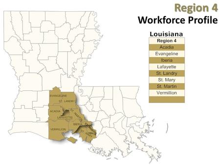 Region 4 Region 4 Workforce Profile. Industry Breakdown – Top 10.