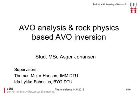 AVO analysis & rock physics based AVO inversion