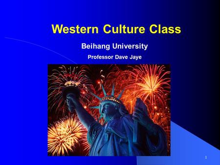 1 Beihang University Professor Dave Jaye Western Culture Class.