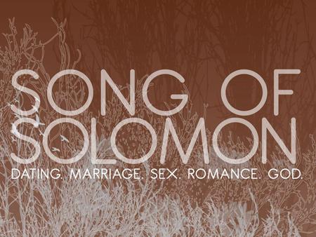 What was God thinking when he made romance and marriage?