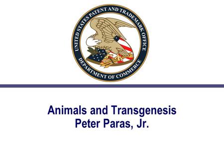 Animals and Transgenesis Peter Paras, Jr.. 2 Overview Introduction — Definitions Types of Transgenic Animals — How they are made Examination of Transgenic.
