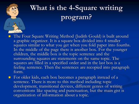 What is the 4-Square writing program?