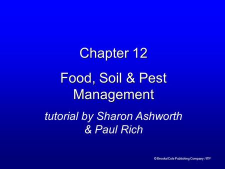 Food, Soil & Pest Management