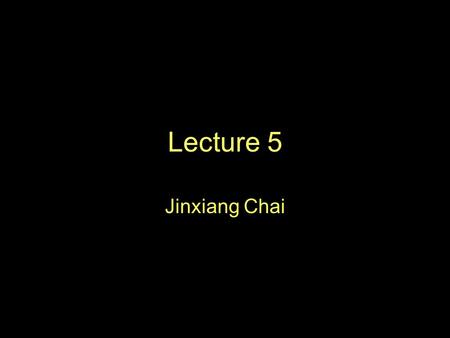 Lecture 5 Jinxiang Chai. Outline Motion capture data format Class homepage & paper assignment Presentation tips.