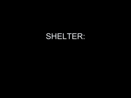 SHELTER:. Essential Questions: What kinds of shelter have been designed for group living and for individual homes? What architecture has been developed.