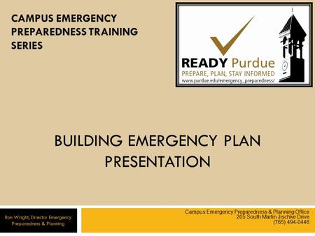 Building Emergency Plan Presentation
