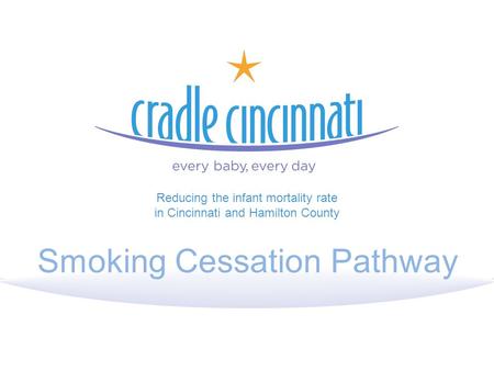 Smoking Cessation Pathway Reducing the infant mortality rate in Cincinnati and Hamilton County.