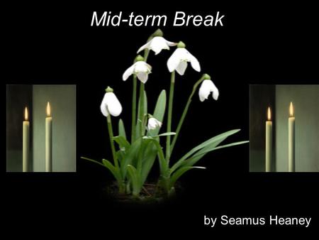 Mid-term Break by Seamus Heaney.