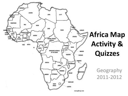 Africa Map Activity & Quizzes
