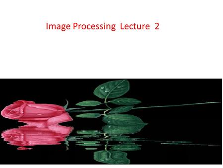 Image Processing Lecture 2. Computer Imaging Systems Computer imaging systems are comprised of two primary components types, hardware and software. The.