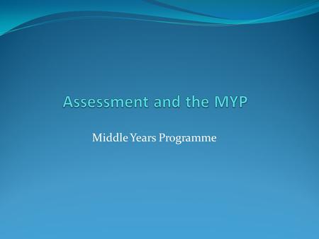 Middle Years Programme