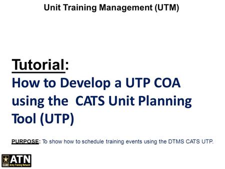 Unit Training Management (UTM)