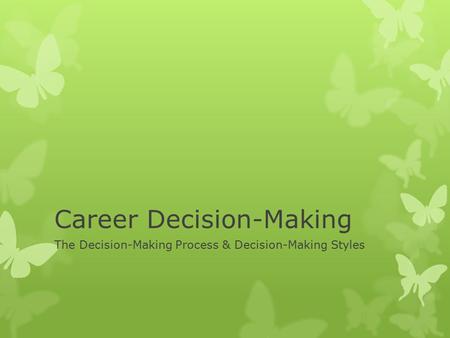 Career Decision-Making