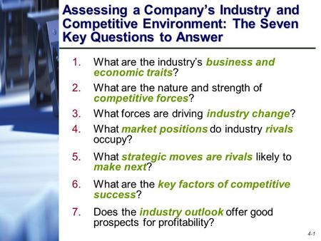 What are the industry’s business and economic traits?