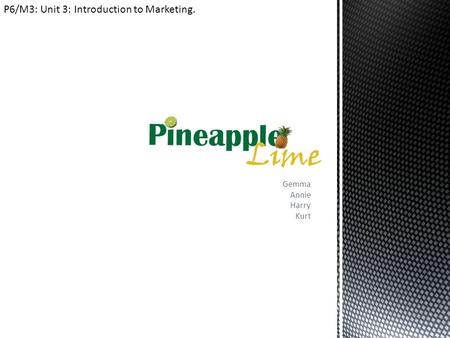 P6/M3: Unit 3: Introduction to Marketing.