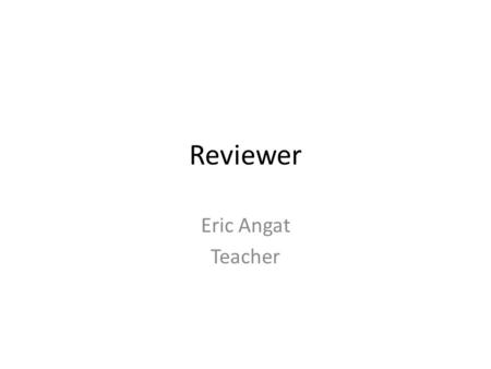 Reviewer Eric Angat Teacher. Groundwater Includes all the water underground. Water table groundwater aquifer Impermeable rocks 1. What do you call the.