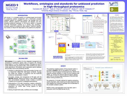 INTRODUCTION We connect, in a complete pipeline, an ontology-based environment for proteomics spectra management with a distributed complete validation.