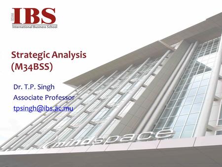 Strategic Analysis (M34BSS)