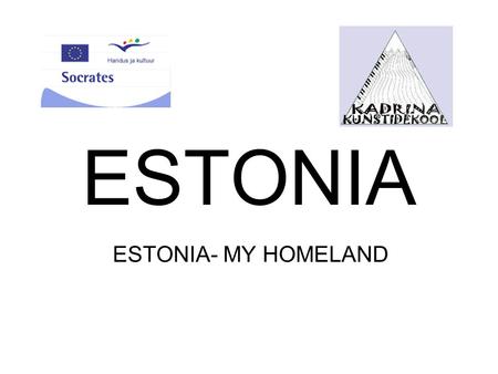 ESTONIA ESTONIA- MY HOMELAND General information: AREA POPULATION CAPITAL LANGUAGE CURRENCY MAIN RELIGION NATIONAL HOLIDAY NATIONAL FLOWER NATIONAL BIRD.