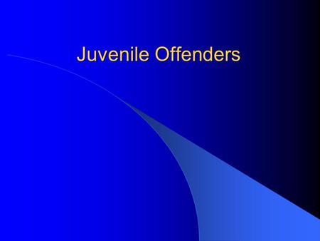 Juvenile Offenders. Purpose What is the purpose of the JO system?