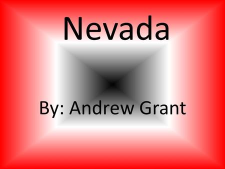 Nevada By: Andrew Grant. State Picture State Flag.