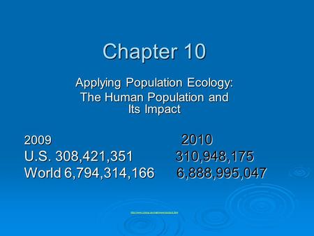 Chapter 10 Applying Population Ecology: