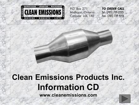 Clean Emissions Products Inc. Information CD