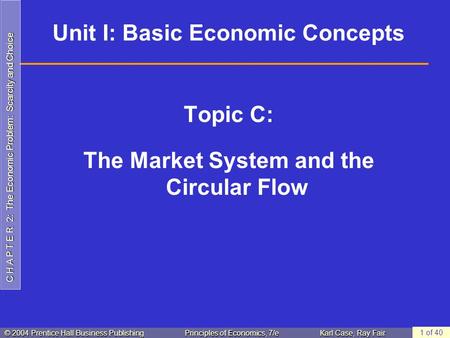 C H A P T E R 2: The Economic Problem: Scarcity and Choice © 2004 Prentice Hall Business PublishingPrinciples of Economics, 7/eKarl Case, Ray Fair 1 of.