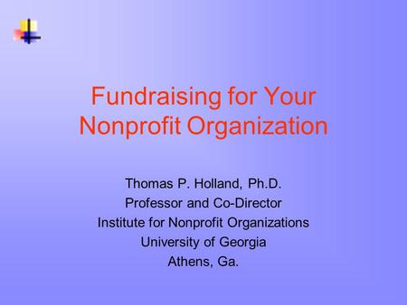 Fundraising for Your Nonprofit Organization
