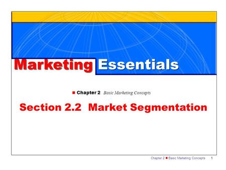 Section 2.2 Market Segmentation