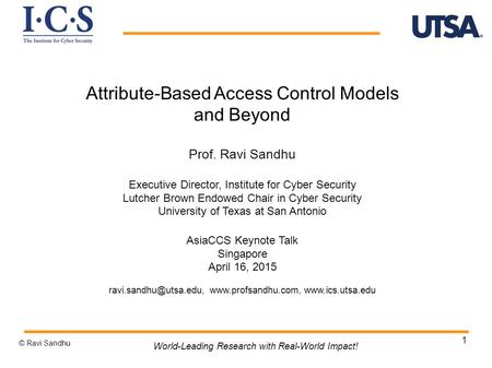 Attribute-Based Access Control Models and Beyond