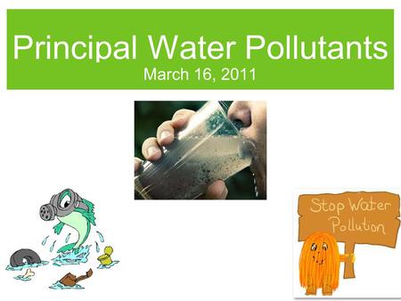 Principal Water Pollutants