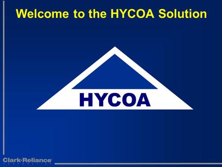 Welcome to the HYCOA Solution