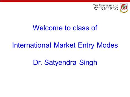 International Market Entry Modes