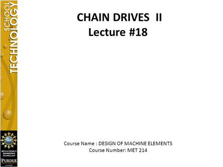 Course Name : DESIGN OF MACHINE ELEMENTS
