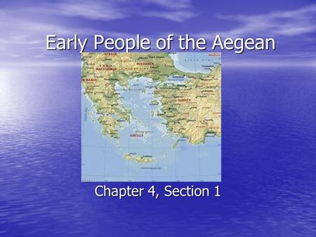 Early People of the Aegean