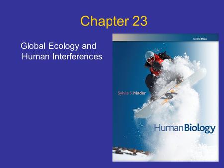 Chapter 23 Global Ecology and Human Interferences.