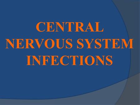 CENTRAL NERVOUS SYSTEM INFECTIONS. CNS infection include:- -Meningitis -Meningoencephalitis -Encephalitis -Brain abscess -Subdural empyema -Epidural.