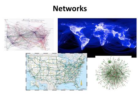 Networks. Graphs (undirected, unweighted) has a set of vertices V has a set of undirected, unweighted edges E graph G = (V, E), where.