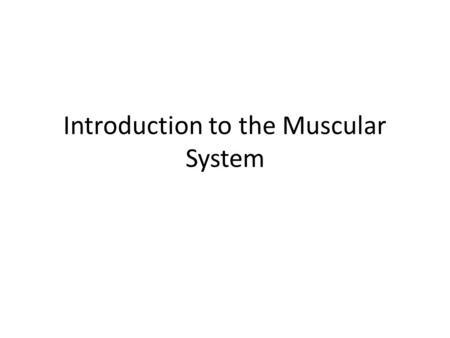 Introduction to the Muscular System.  WNyqnHQ2I.