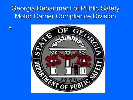 Georgia Department of Public Safety Motor Carrier Compliance Division.