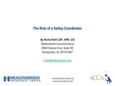 The Role of a Safety Coordinator
