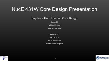 NucE 431W Core Design Presentation