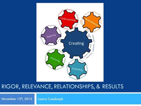 Rigor, Relevance, Relationships, & Results